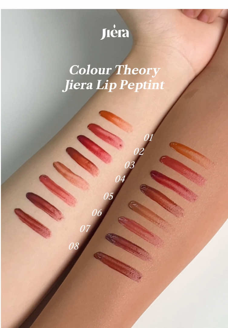 Dari 8 warna ini kamu udah punya yang mana nih jiers?🤭🫵🏻  #Jiera #Jierapeptint #JieraNewShades #PeptintNewShades #liptintlokal #fyp 