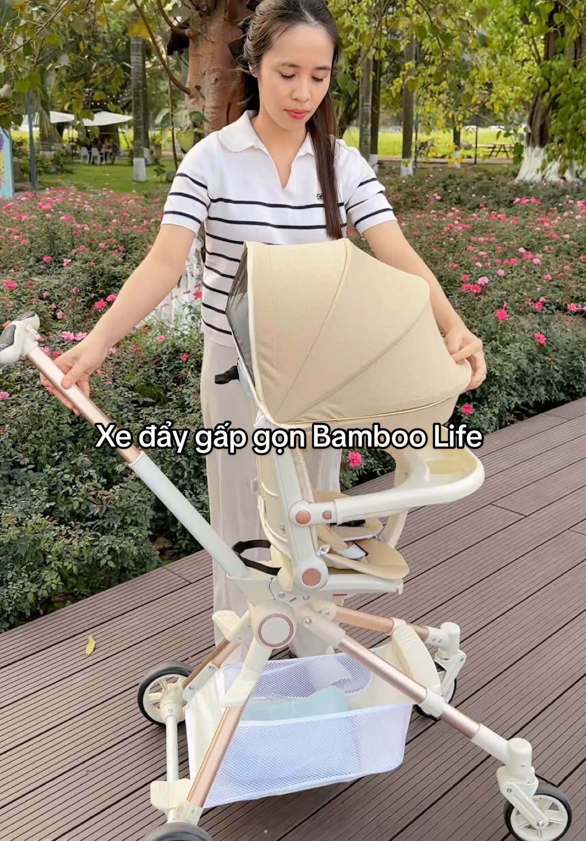 Review xe đẩy gấp gọn Bamboo Life tiện lợi và gọn gàng #linhmia #melinhmia #linhmiaday #fyp #bamboolife #xedaygapgonchobe #xedaygapgonbamboolife 