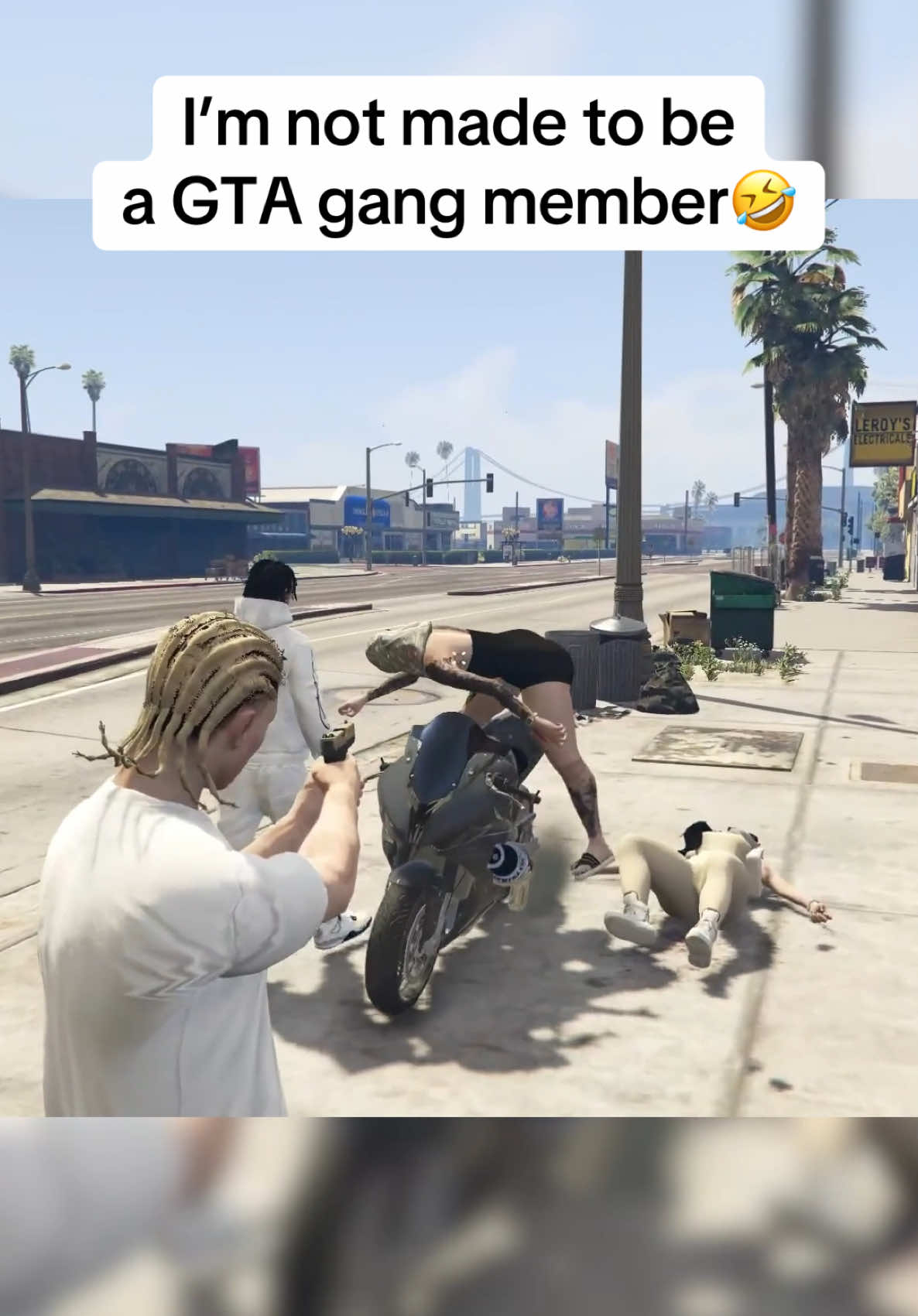 Being a GTA gangster is NOT for me🤣 #gta #gtarp #fivem #fyp #