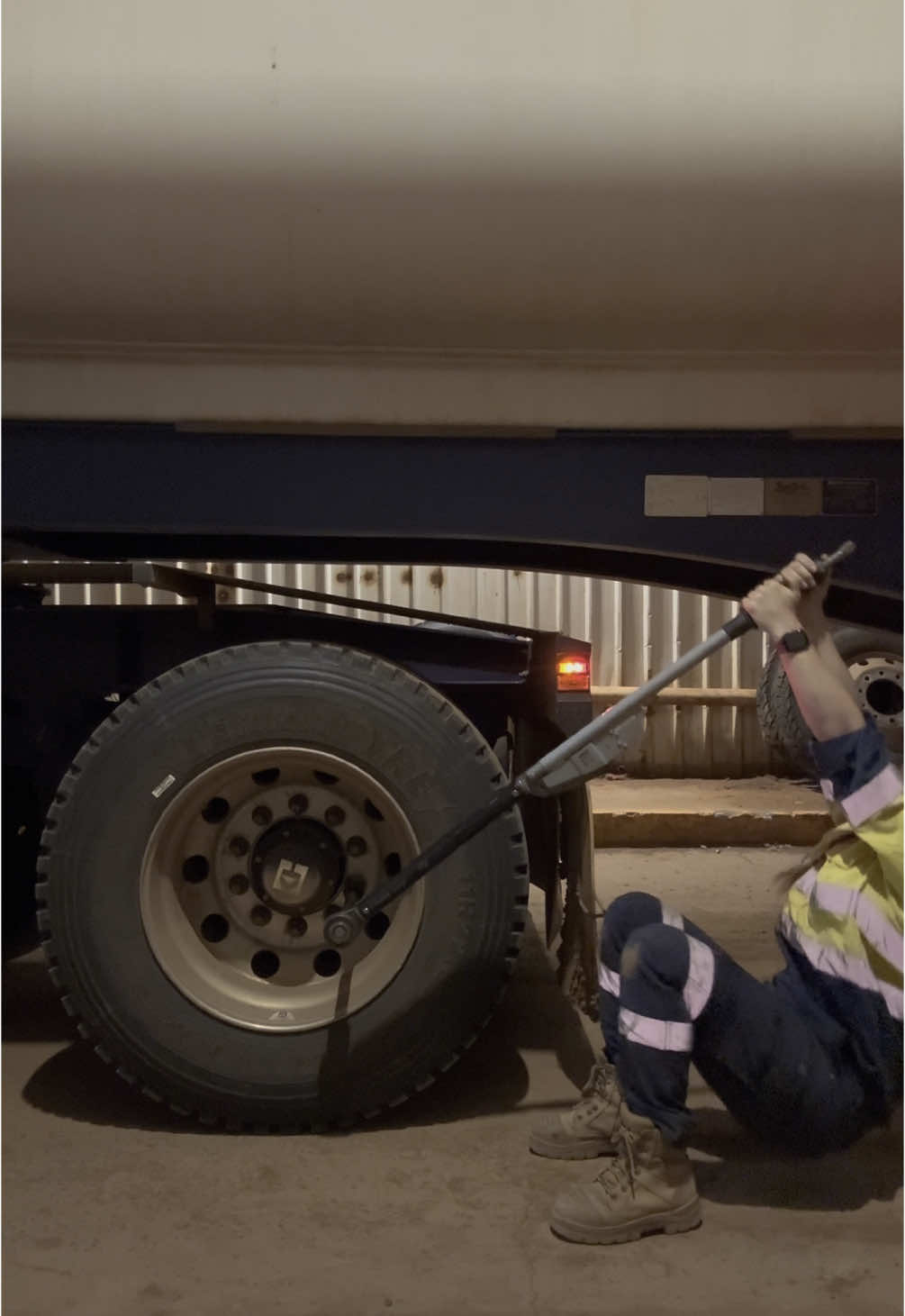 Early in my career I remember getting a flat tyre and a mechanic had to come out to meet me and change it (company policy) I asked him if he could show me how it’s done and if I could help. I tried to re-torque the wheel and quickly realised how hard it was. From then on no one ever took the time to help teach me or guide me.  At this job we are required to change our own wheels and do re-torques as required. Here’s a video from the other day on nightshift when there was no one around to assist. Some were good some were harder but when there’s a will there’s a way. Sharing this for anyone else who’s early into their career and have people tell them that they won’t be able to do something. I’m sure you can do it! Just find yourself the right mentors and teachers 🩷