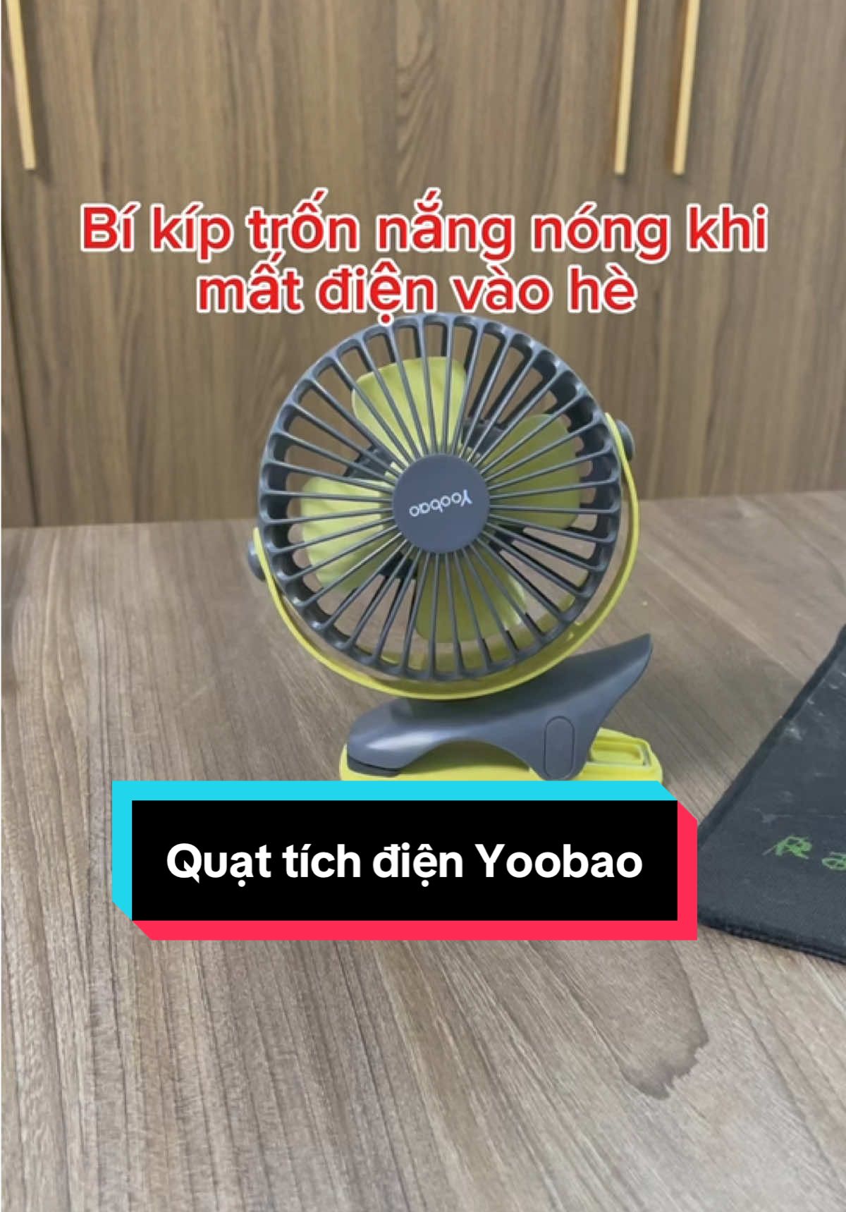 Quạt tích điện Yoobao công suất 6400mah, sử dụng tối đa 32 giờ tuỳ mức độ gió. #quattichdien#quattichdienmini#quattichdienyoobao#xuhuong