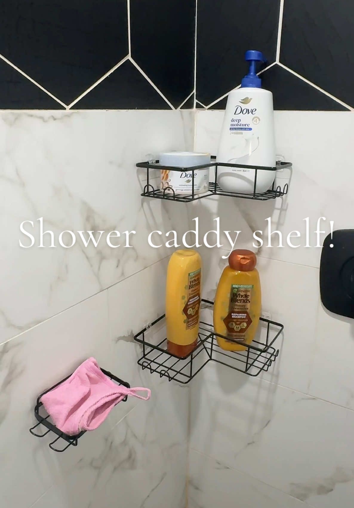This 3 Pack corner shower caddy shelf really came in handy!! 😅 #tiktokshop 