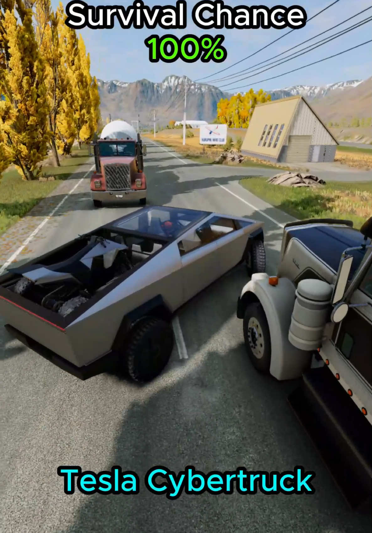 Survival chance of different vehicles #beamng #beamngdrive #beamngcrash #gaming #fyp 