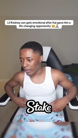 Lil Rodney son gets emotional after Kai gave him a life changing opportunity #lilrodneyson #kaicenat #amp #room