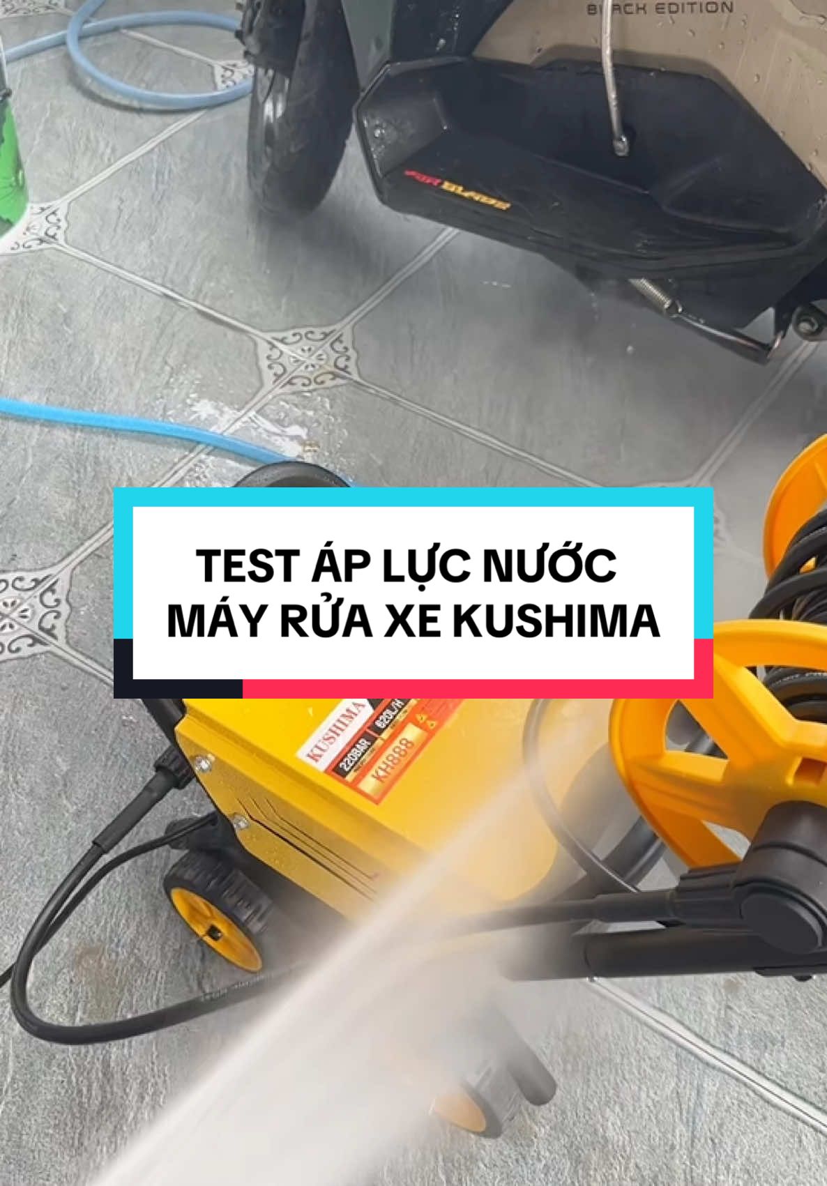 Test áp lực nước máy rửa xe Kushima 8l/phút #nvty75 #mayruaxecaoap #mayruaxeapluccao #mayruaxe 