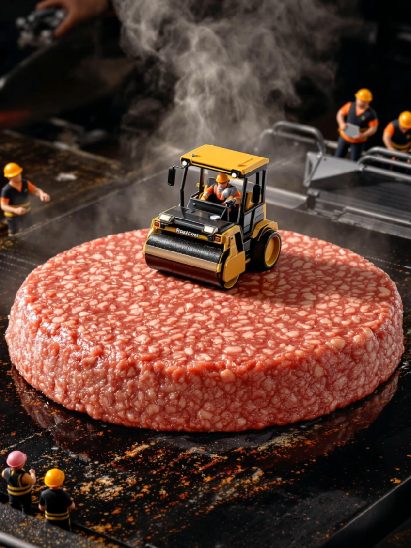 Tiny workers - Make Hamburger . . . #aiart #miniature #miniatureworld #tinyworkers 