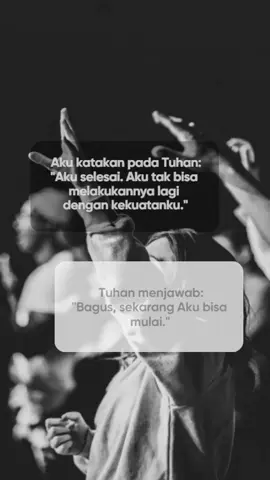 Saat kita menyerah, Tuhan turun tangan... 😇🙏 #berserah #menyerah #percaya #tuhanbekerja #iman #kuasatuhan #sanggup 