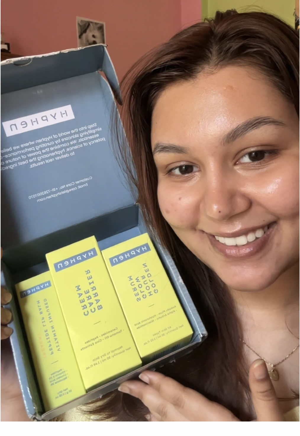 got all my hyphen goodies from @skynsmuse  Use my code EVU15 for 15% Discount on your orders from skynsmuse. #skincare #skinrecommendations #hyphenproducts #explorepage #foryoupage #creatorsearchinsights 