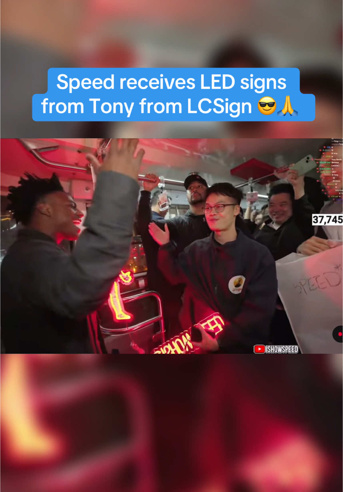 WHATS UP HOMIE IM TONY 🗣️🗣️ Ishowspeed meets the legendary Tony from LCSign 🔥 #ishowspeed #Tony #lcsign #fyp 