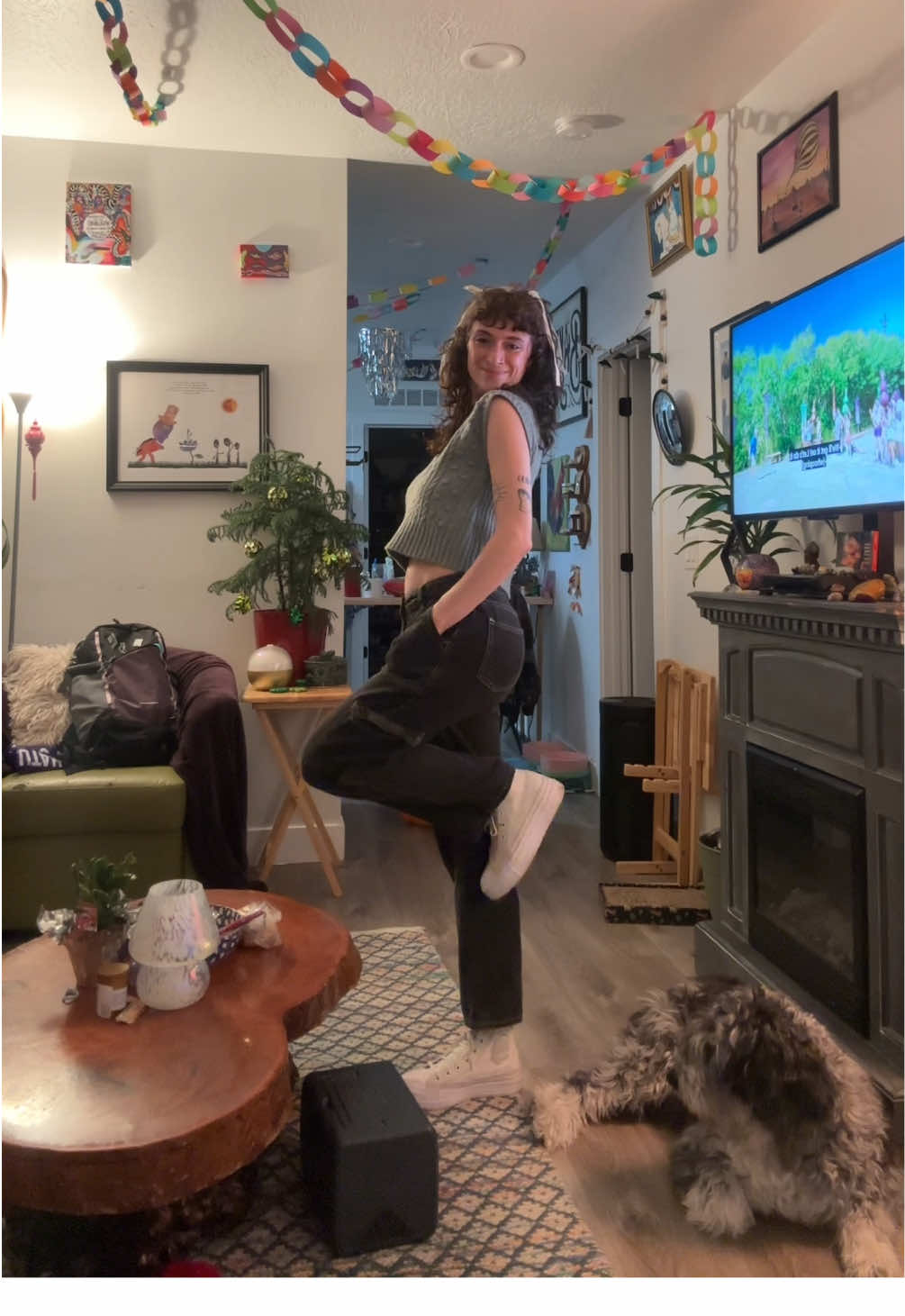 it was warm for .2 days ha  #ootdfashion #todaysoutfit #creativemakeup #cargopants #sweatervest #bow #ootdinspo 