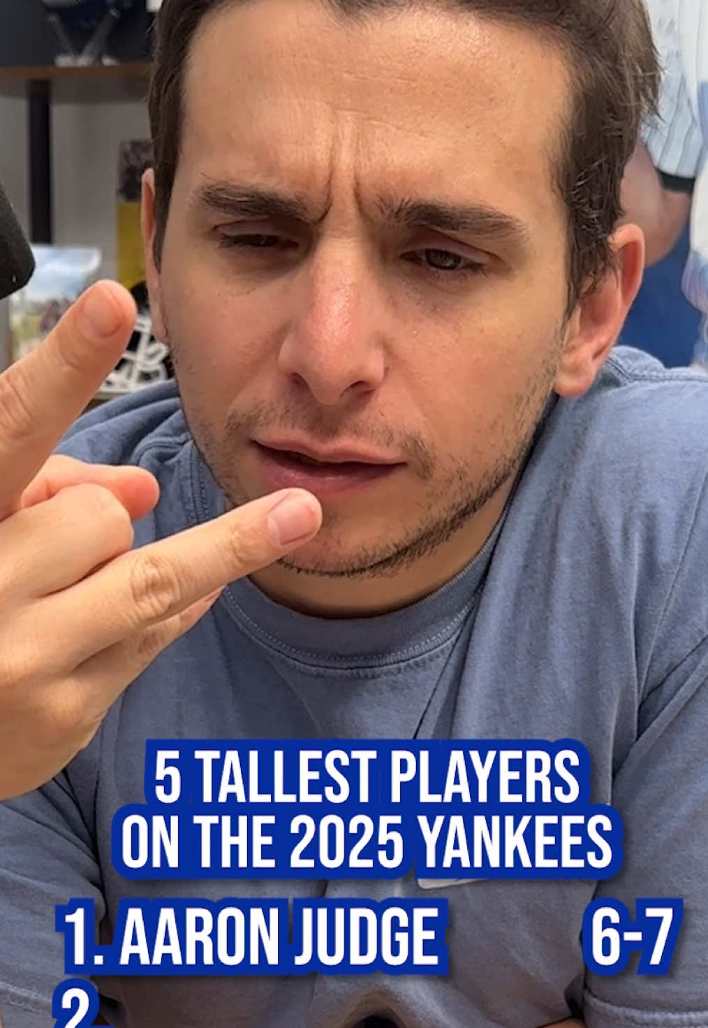 Five tallest players on the 2025 Yankees #tall #2025 #yankees #sports #fyp #height #baseball #MLB