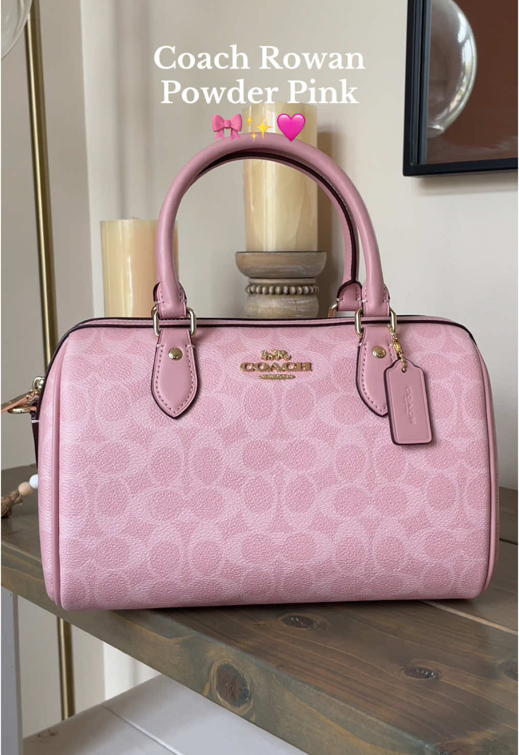 Obsessed with the Powder Pink Rowan😍🩷🎀  @Coach #coach #coachbag #coachbags #pink 