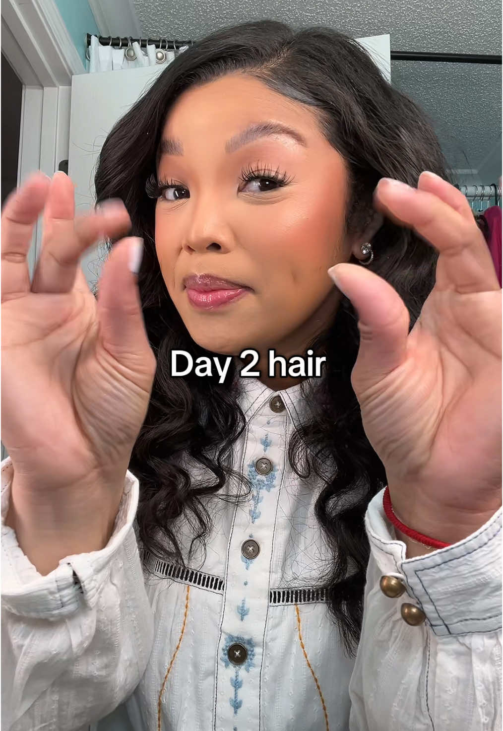 Day two hair is always one of my favs !☺️💗🥹#teacher #teacherlife #teacherstyle #OOTD #morningroutine #getreadywithme #grwmforschool #outfitinspo #outfitideas