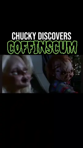 It's a real honor to have Chucky as a fan.🔪 • • • #coffinscum #horrormetal #horrorcore #horrorpunk #rocknroll #punkrocknight #heavymetal #childsplay #chuckyandtiffany #brideofchucky #charlesleeray #horrormovie #classichorror #jennifertilly #braddourif #comedy #funny #humor #fyp #foryoupage