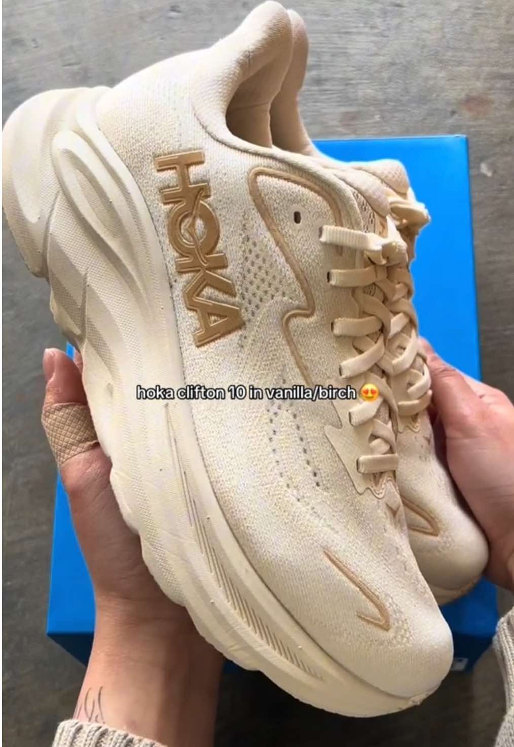We just got the NEW HOKA Clifton 10’s! Want a pair? Comment “👟” so we can send you an exclusive access link to shop all colors!  #earlyaccess #hoka #clifton10 #runningshoes #haul #shopping #newarrival #GymTok #beigeaesthetic #unboxingvideo 
