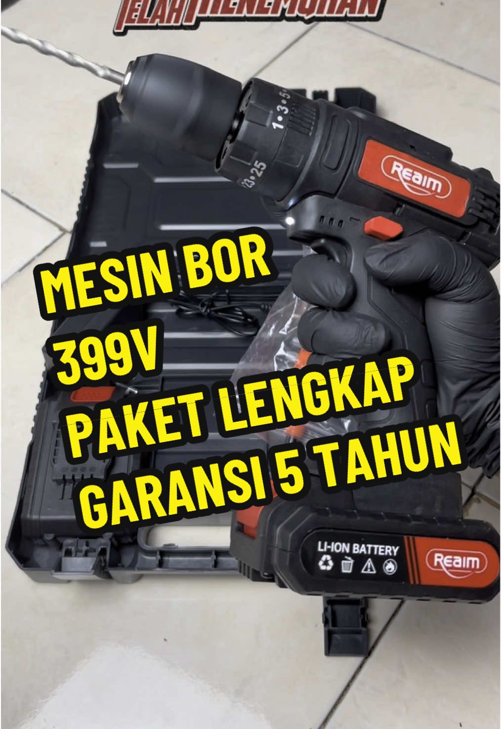 MESIN BOR 399V PAKET LENGKAP 2 BATERAI #bor  #borbaterai  #bortanpakabel 