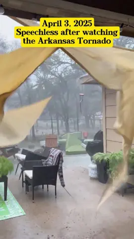 April 3, 2025 - Speechless after watching the Arkansas Tornado #tornado #storm #rain #wind #thunder #light #disaster #severeweather #weather #news #speechless #watching #Arkansas #USA #foryou #viral 
