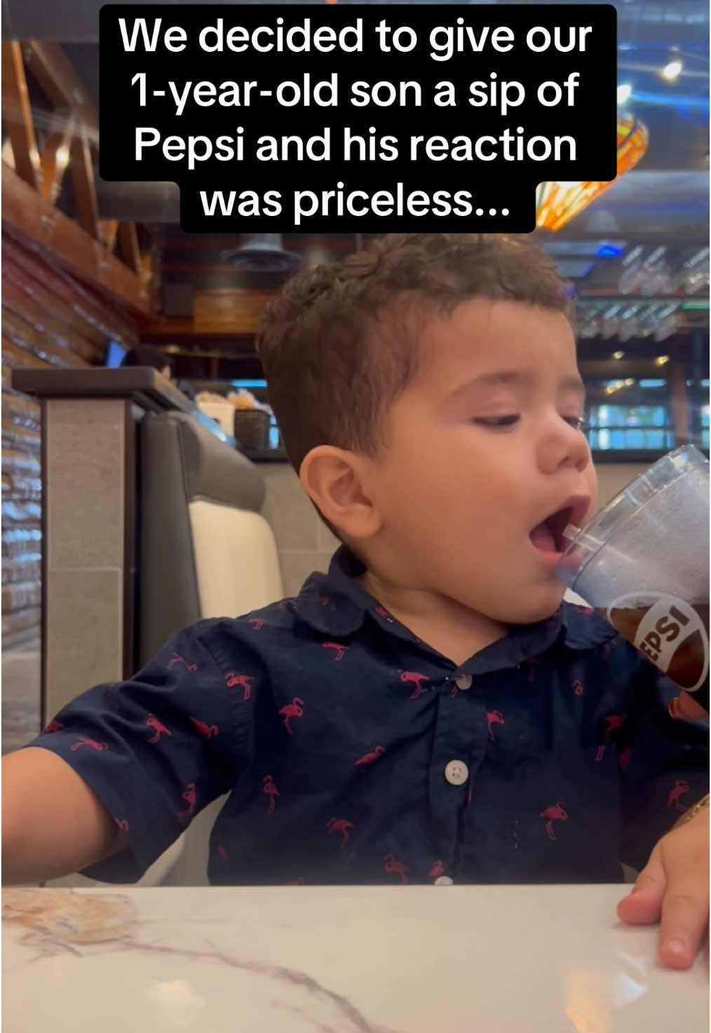 He wasn’t sure at first 🤣🤣 #RoadTo18Million #Pubity  (Berenize Romero via ViralHog)