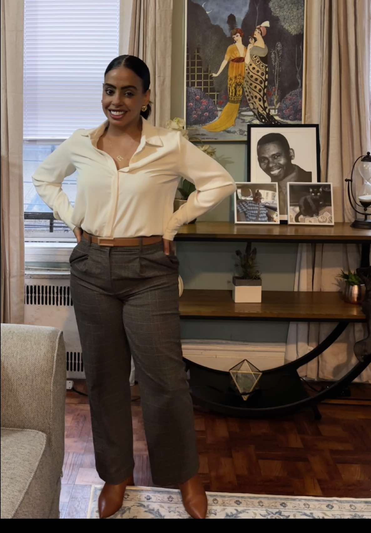 Today’s workwear look:Loving how these Old Navy trousers pair perfectly with my SHEIN DAZY collection button-down and classic L’Agence boots. Add a sleek belt for that finishing touch! #OOTD #WorkwearStyle  #WorkwearFashion #ChicStyle #SHEINFinds #OldNavyStyle #DazyCollection #LAgenceBoots #PolishedLook #EffortlessStyle #OutfitInspo #OfficeOutfit #FashionTikTok #SheinStyle #OldNavyOutfit #StyleInspo #FashionReels