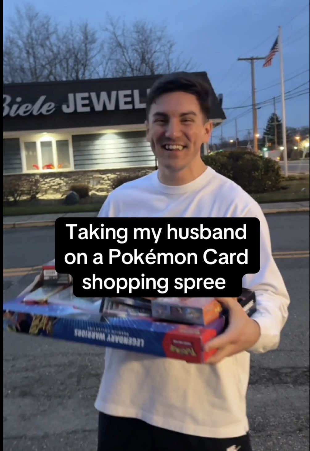 Just a cutie patootie husband opening cutie patootie Pokemon 🥹 #couples #marriedlife #marriage #relatable #noahandlori 