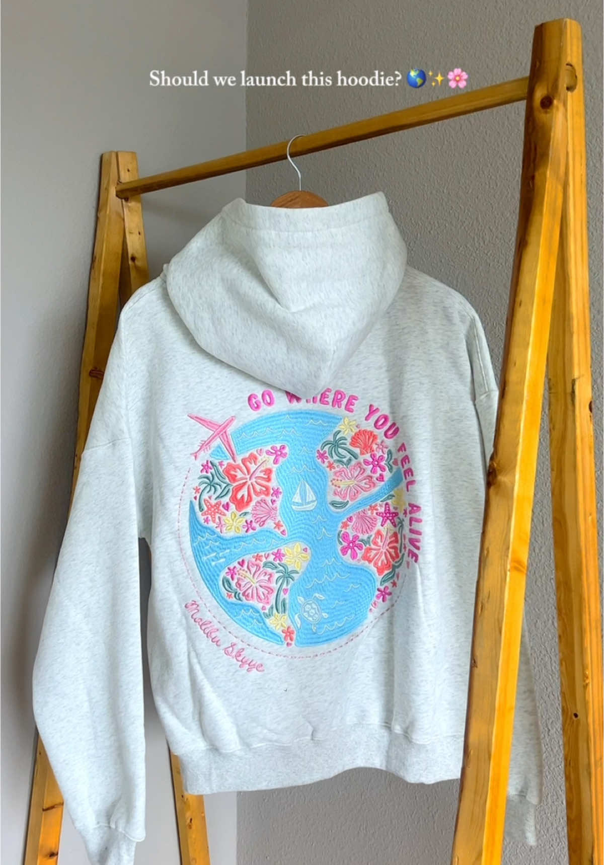 LAUNCHING APRIL 22 🌎✨ #hoodie #embroideredsweatshirt #outfit #outfitinspo #outfitinspiration #cuteoutfits 