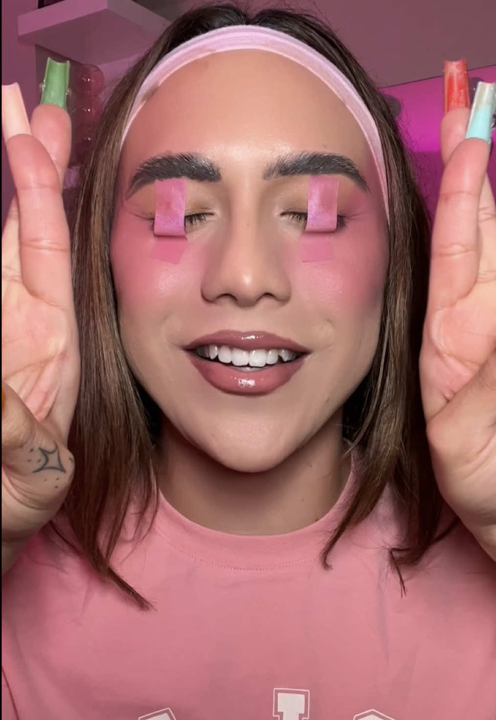 like para parte 2!!💖🫶🏼 #reto #ojoscerrados #maquillaje #challenge #grwm 