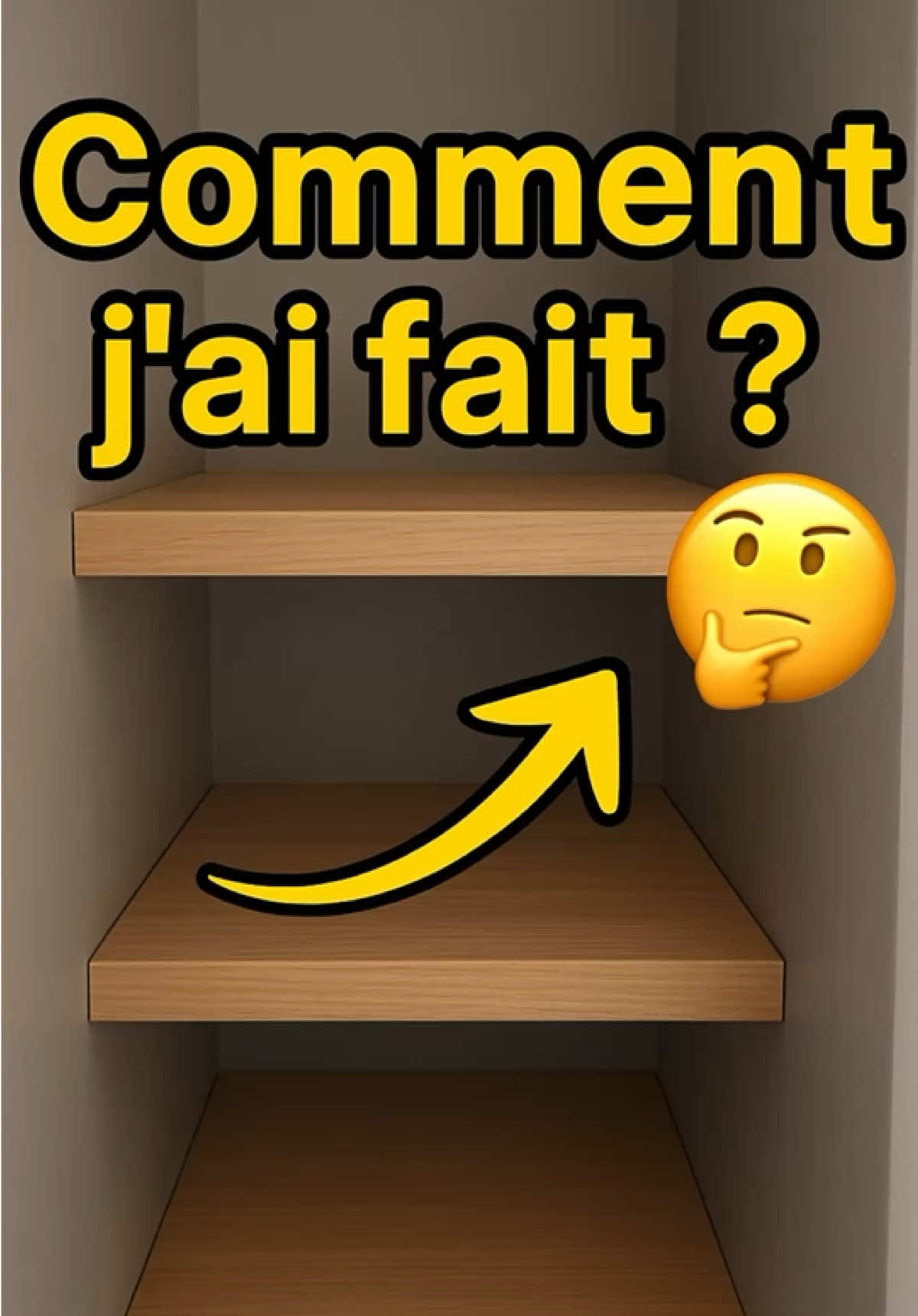 Saurais-tu deviner comment j’ai installé ces étagères ici ? 🤯 La cliente voulait absolument ce type d’étagères et a choisi cet emplacement très étroit, entre la chaudière et le mur. Une installation pas évidente, qui aurait été bien plus simple avec des supports équerres et des planches, mais il a fallu s’adapter ! #bricolage #DIY #astuce #rangement #hacks #construction #travaux #outil #fyp #pourtoi