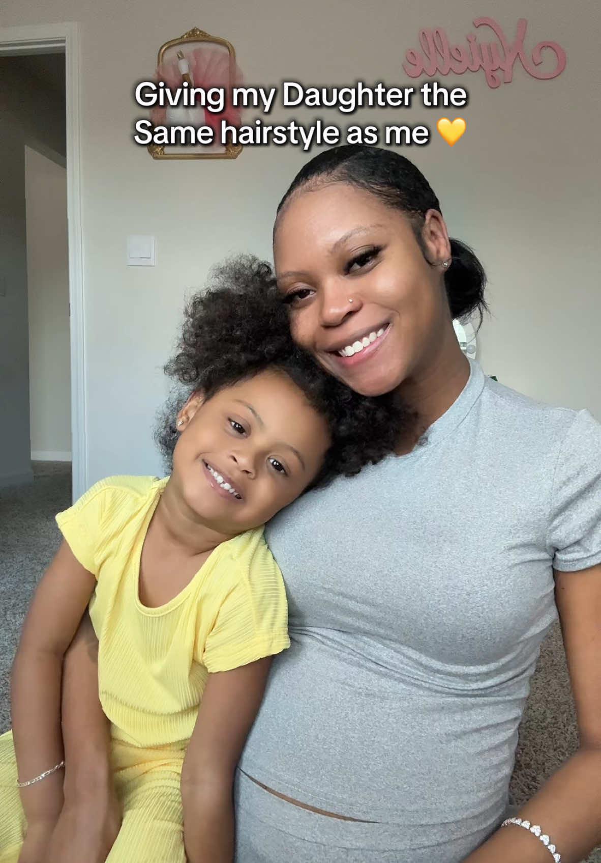 My twin. 😍💛 #fyp #MomsofTikTok #toddlerhairstyles #girlmom 