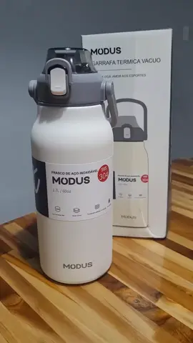 Uma das minhas melhores compras. Garrafa de inox de 1,7L da Modus. #viral #fyp #tik_tok #modus #garrafainox #garrafatermica #garrafamodus #garrafa 