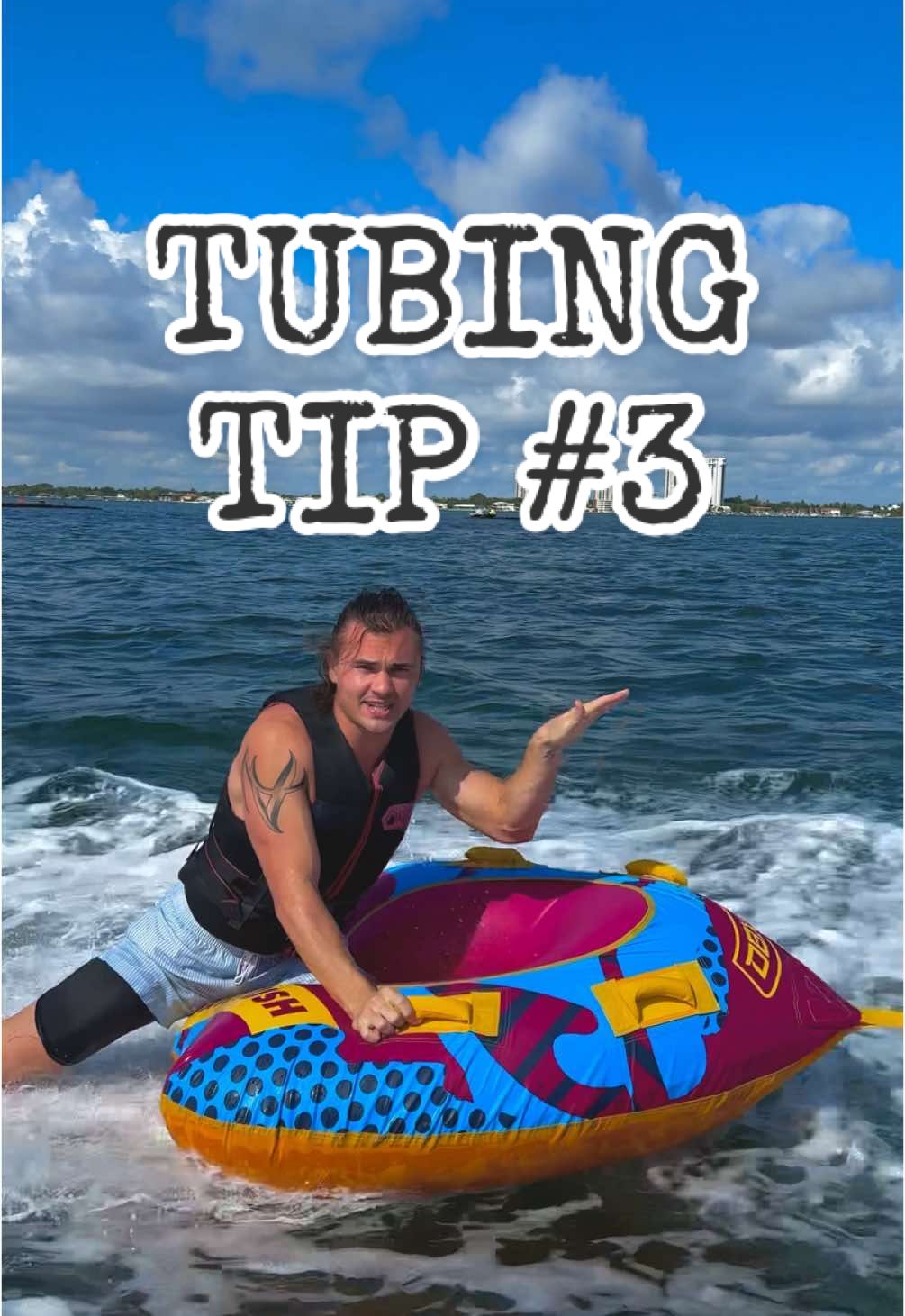 Pro Tubing Tip: Lean the direction the boat is turning. Do not underestimate the whip! #tubing #boat #watersports #Summer 