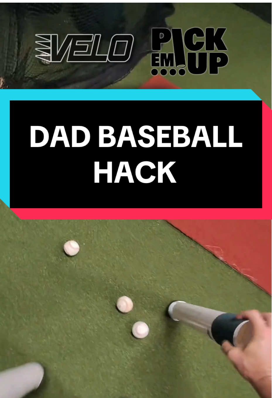 POV: Dad Hack for Picking Up Baseballs #baseball #hack #trending #viral #backpain #highschool #baseballboys #dad 