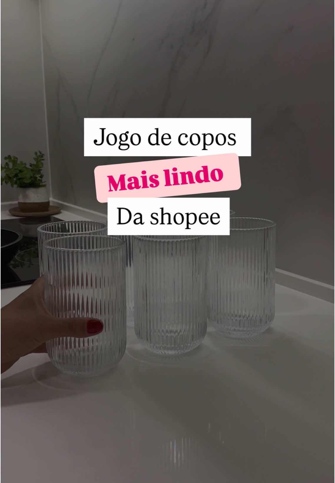 Comprei esse jogo de copos e amei 🥰 #shopee #comprinhas #foryou #decoração 