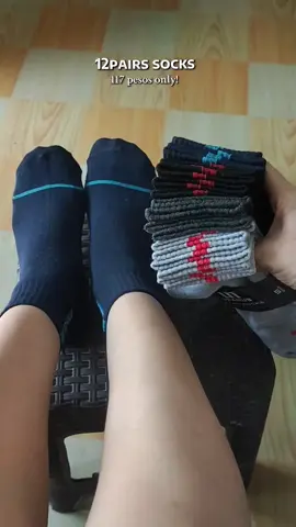 12 pairs socks for only 117 pesos! #mensocks #socks #medyas #ZMShop 