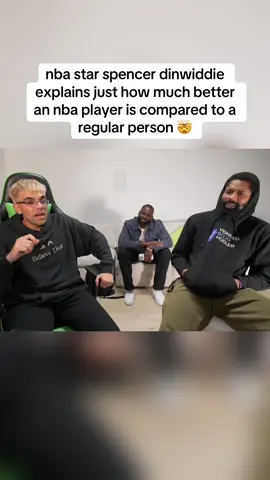 nba star spencer dinwiddie explains just how much better an nba player is compared to a regular person 🤯 #neon #spencerdinwiddie #n3on #NBA #viral #fyp #xyzbca 