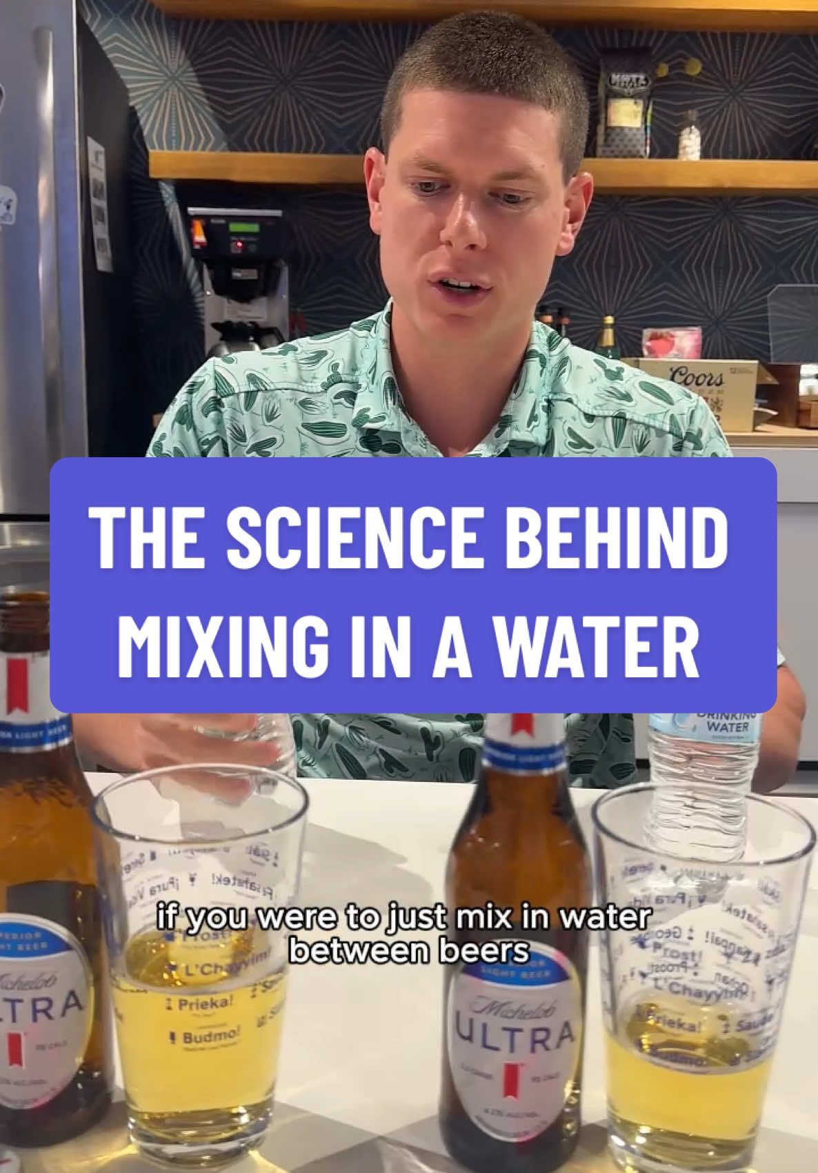 The science behind mixing in a water. #Cheers #Restore #drinktok #hydrate