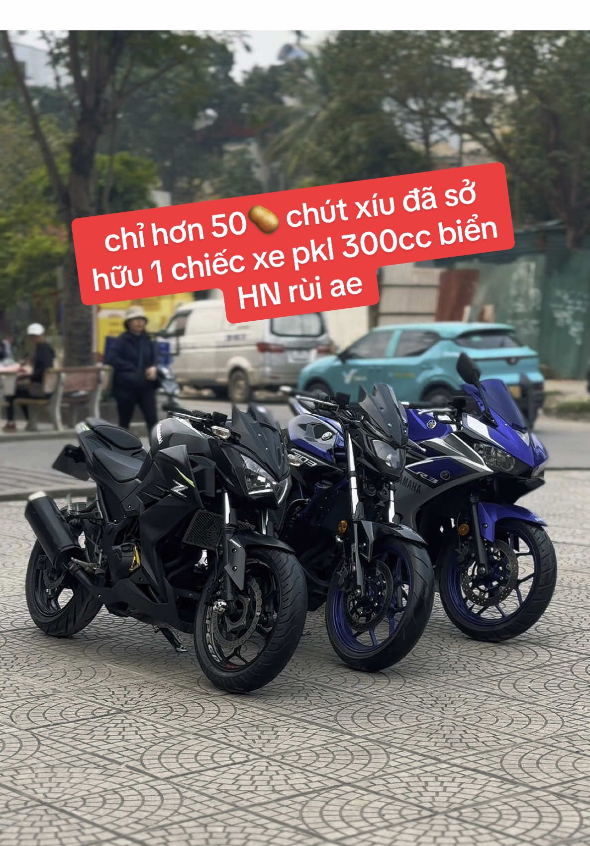 xe cộ dẻ quá ae 300cc bỉm số  HN chính chủ mà chỉ hơn 50tr tí , xe zin a-z #kawasaki #kawasakiz300 #z300 #yamahamt03 #mt03 #yamahar3 #r3 #pkl #pklvn #vietanhmotor 