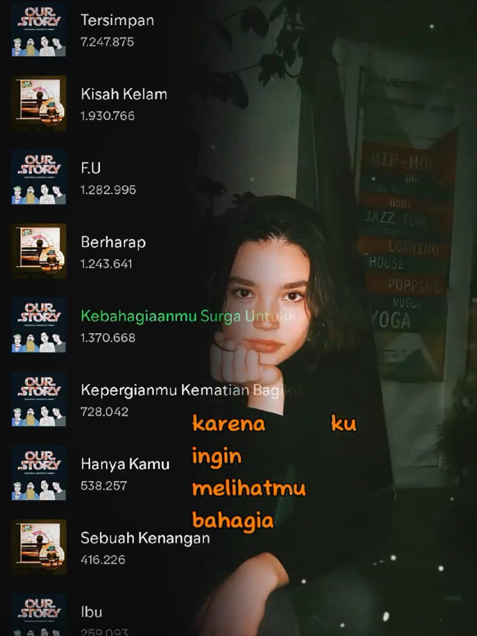 Kebahagiaanmu surga untuk ku #CapCut #templatecapcut #tiktok #lirik #trending #fyp #foryou #trend #musik #ourstory 