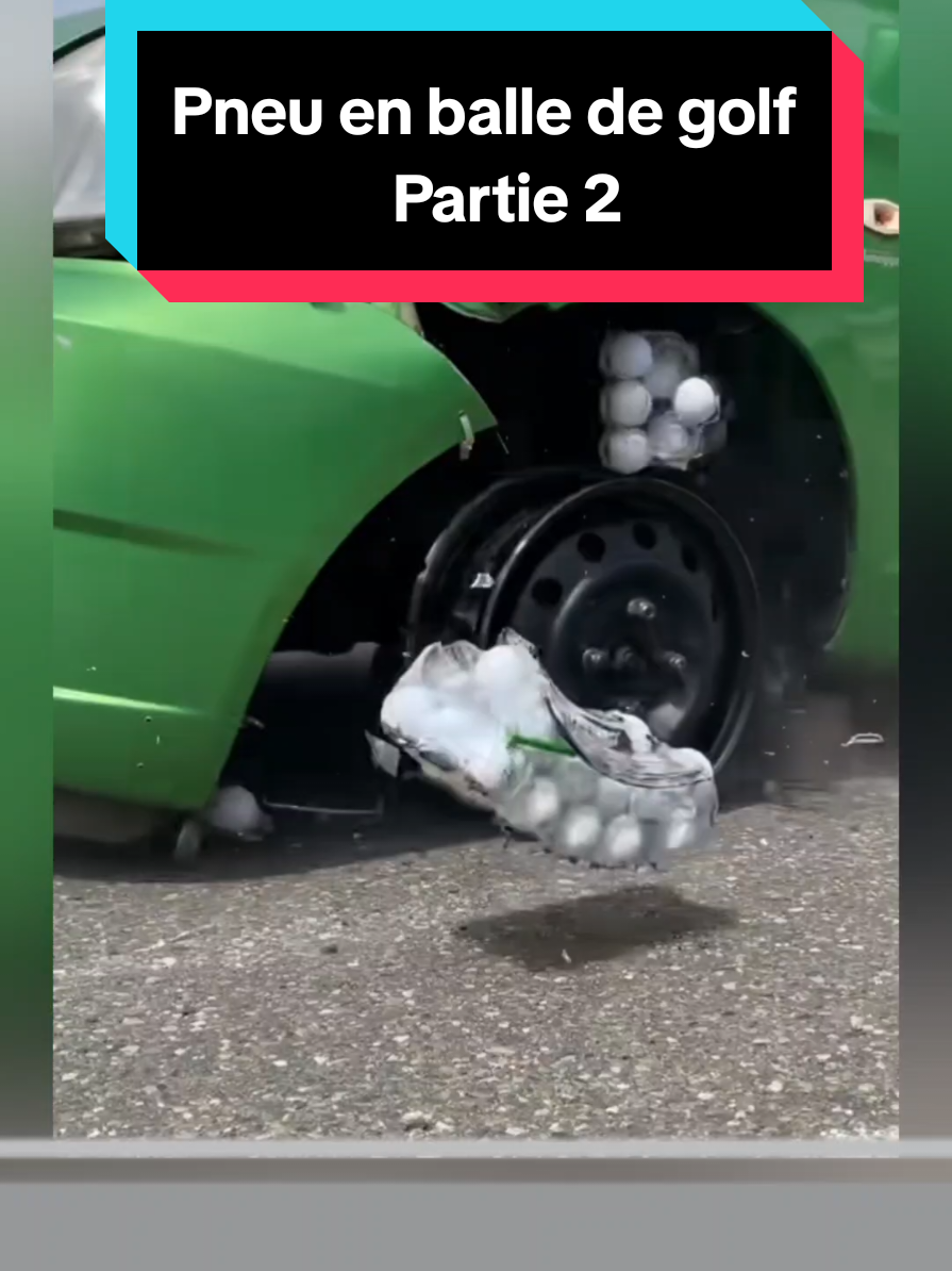 Après le pneu en métal, il crée son pneu fait à base de balle de golf , tu penses que ça va rouler ?😱#voiture #fyp #DIY  #lautotips4 