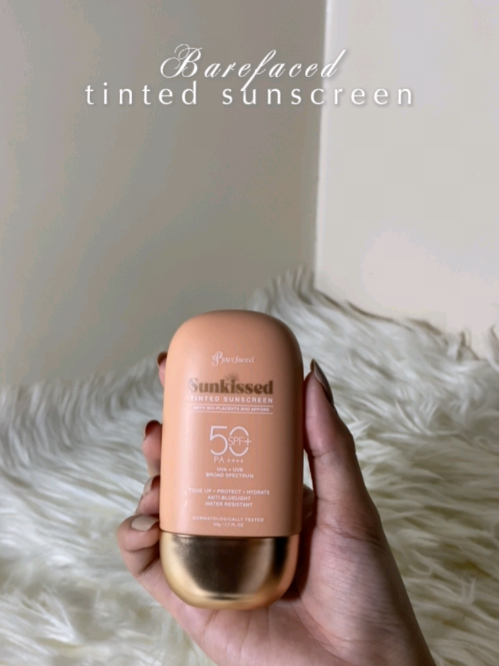a sunscreen with no white cast, easily blends and does not build up? barefaced tinted sunscree got your back! #barefaced #sunscreen #skincare #fyp #foryoupage #fypシ゚ #foryou #viral #trending 