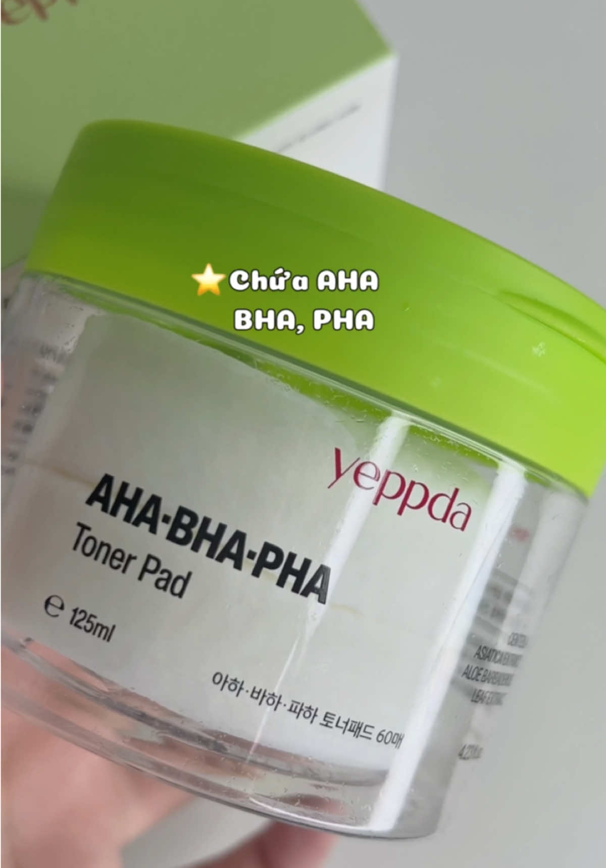 Toner pad Yeppda #yeppda #tonerpad #taytbc #aha #bha #kbeauty #skincare #koreanskincare 