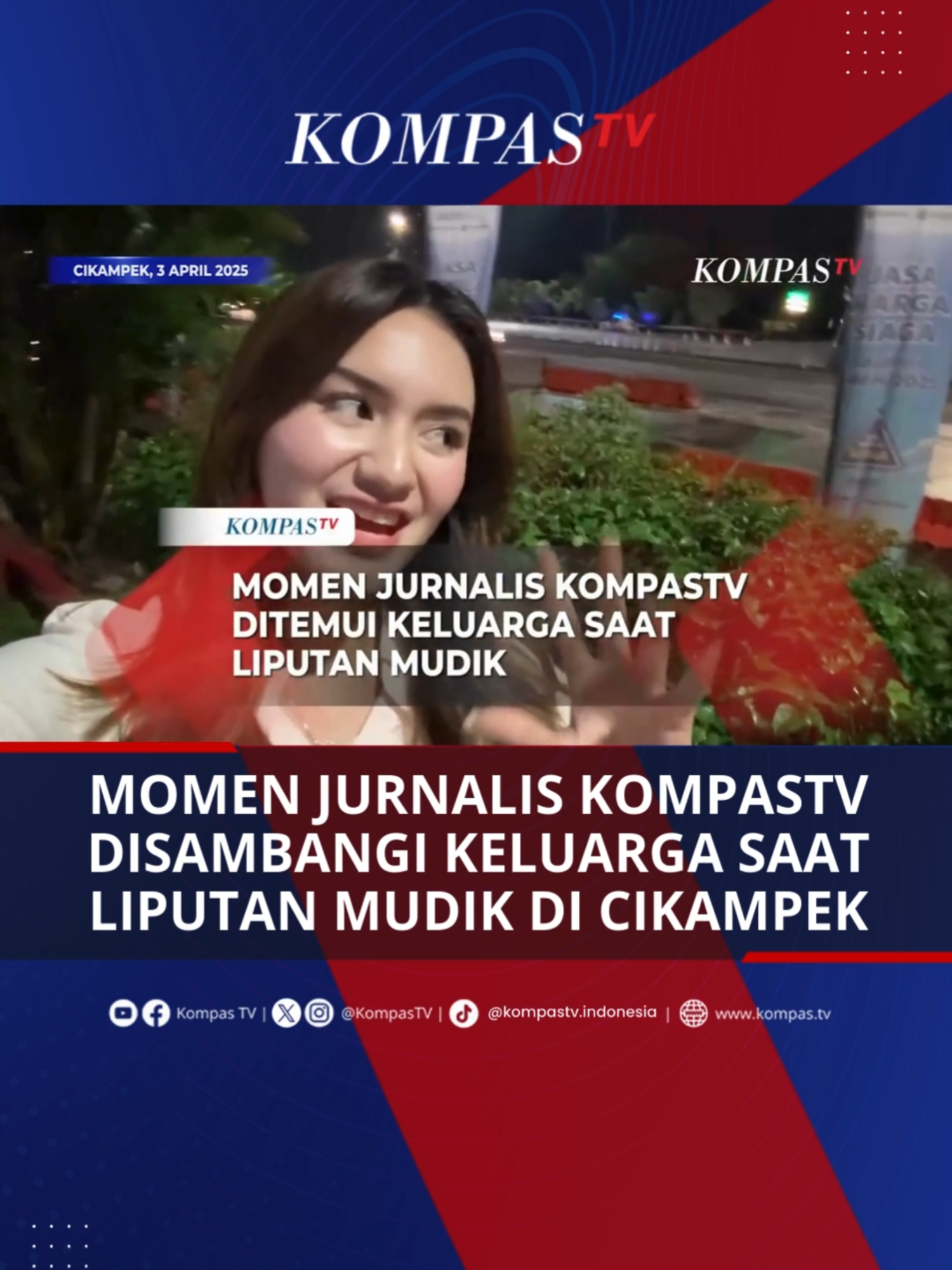 Inilah momen salah satu Jurnalis KompasTV, Malaikha Kridaman disambangi keluarganya saat liputan mudik di Cikampek pada Kamis (3/4/2025). Malaikha bertugas meliput arus mudik dan arus balik di Gerbang Tol Cikampek Utama, Karawang, Jawa Barat. #TikTokBerita Selengkapnya simak video berikut ini dan dapatkan berbagai informasi terbaru lainnya hanya di www.kompas.tv atau Youtube KompasTV