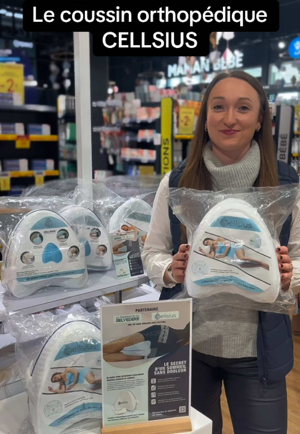 ✨Justine vous présente le Coussin Orthopédique Cellsius, qui procure un soulagement multi-usage ✅Soutien ergonomique optimal pour le dos et la colonne ✅Réduction des douleurs lombaires et sciatique ✅Mousse à mémoire de forme pour un confort personnalisé ✅Utilisable pour toutes les douleurs cervicales, genoux, hanches, chevilles À retrouver dans votre Pharmacie du Belvédère à Dieppe  #cellsius #orthopedie #sommeil #pharmacie #normandie #dieppe 