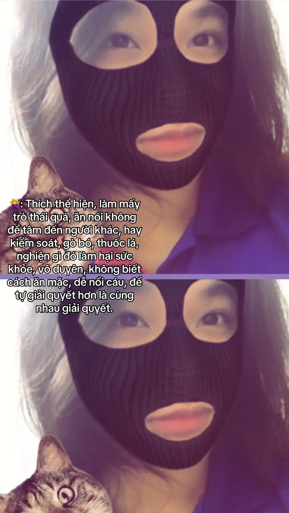 Cười được luôn, mắt sáng như đèn pha ô tô.