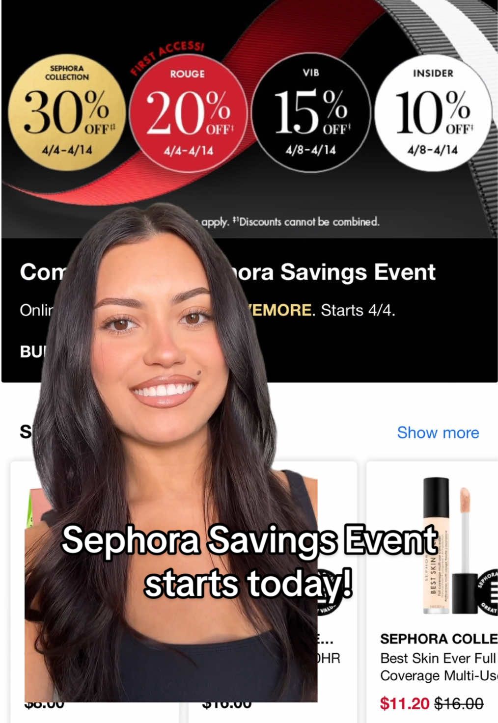 The @sephora Savings Event starts TODAY! ✨ Time to grab your ABH faves—check out the breakdown for Rouge, VIB, and BI + when you can shop 🛍️ What’s on your ABH wishlist? Drop it below! 👇 #ABHBrows #AnastasiaBeverlyHills #Sephorasavings #sephorasavingsevent #sephoramusthaves 