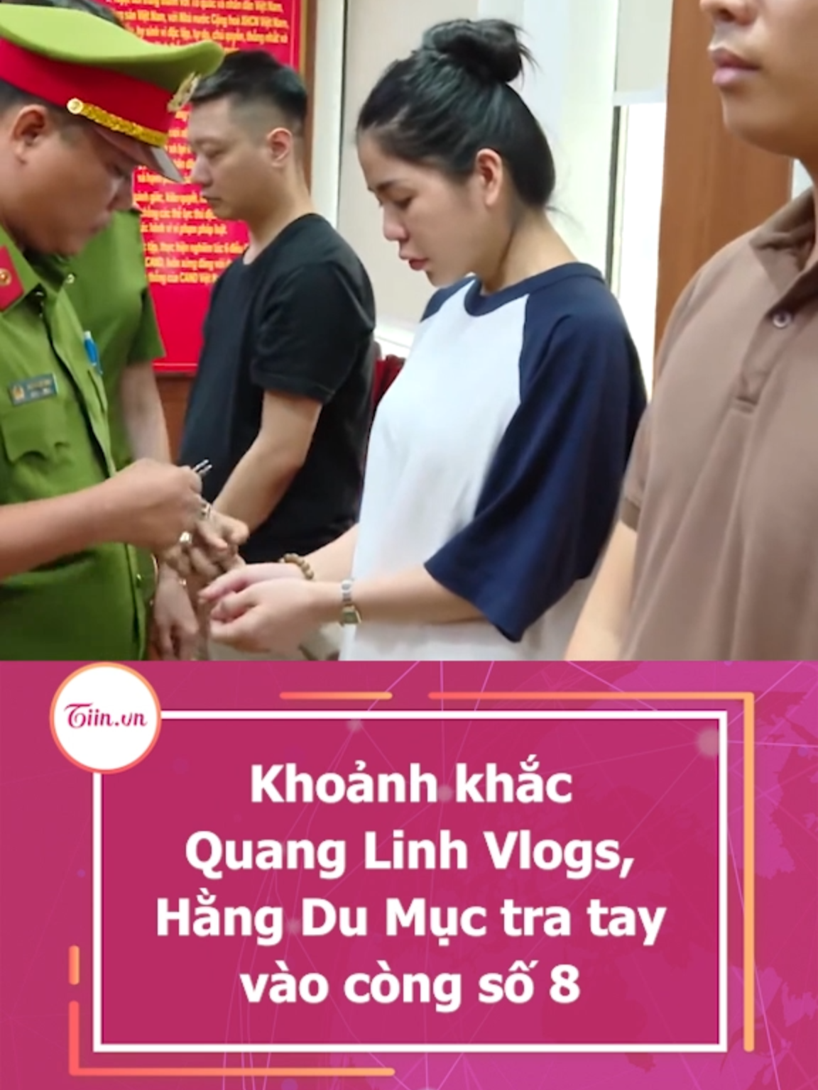 Khoảnh khắc Quang Linh Vlogs, Hằng Du Mục tra tay vào còng số 8 #tiinnews #quanglinhvlogs #hangdumuc