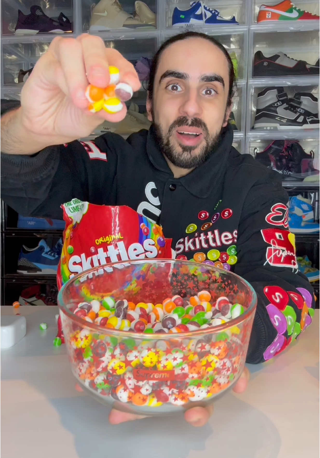 Homemade Freeze Dried Skittles  #supreme #skittles #baderalsafar #foryou #fyp #foryoupage #candy #lifehacks #hacks 