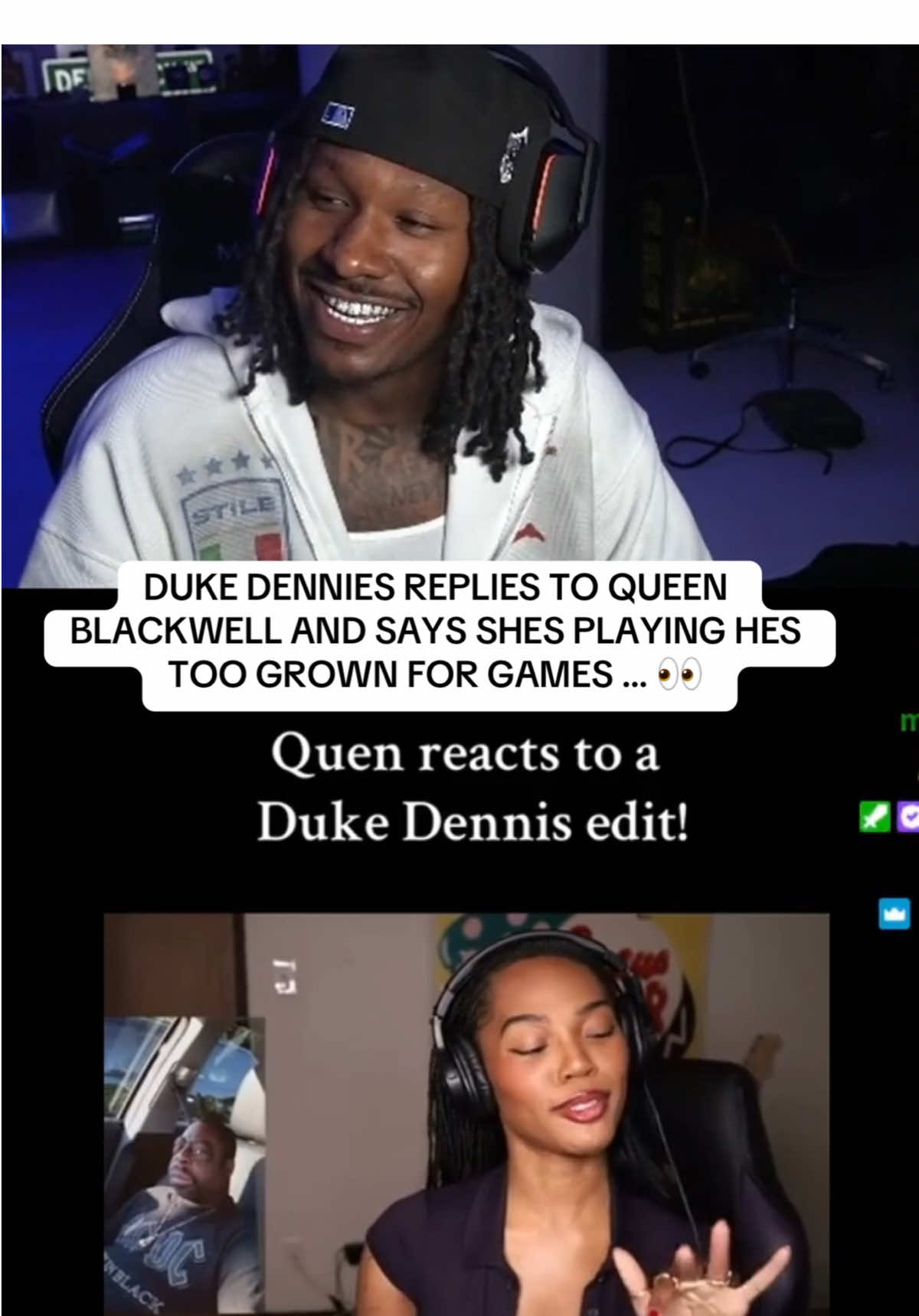 Queen stop playing 🤣 @Duke Dennis @quenblackwell  #dukedennis #QuenBlackwell #fyp 