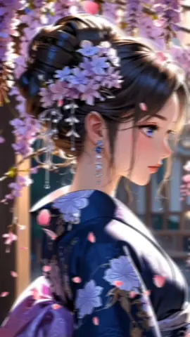 #CapCut #アニメ #桜の着物美女 