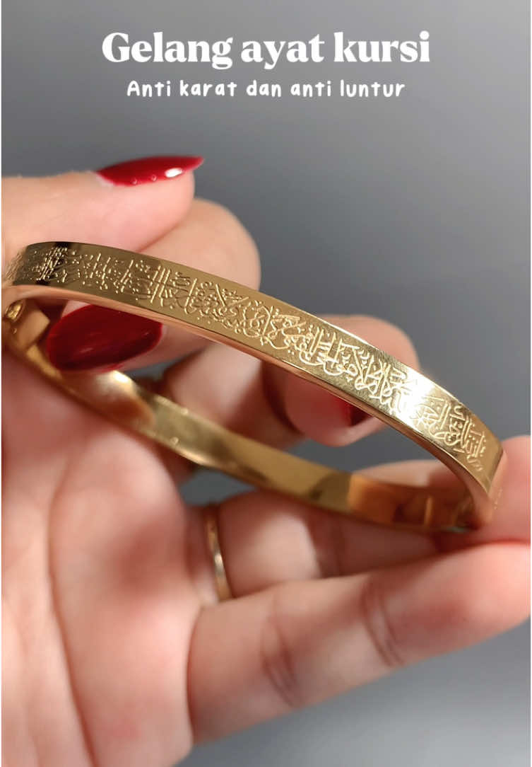Gelang ayat kursi anti karat dan anti luntur #gelangtitanium #gelangantikarat #gelangayatkursi #fyp 