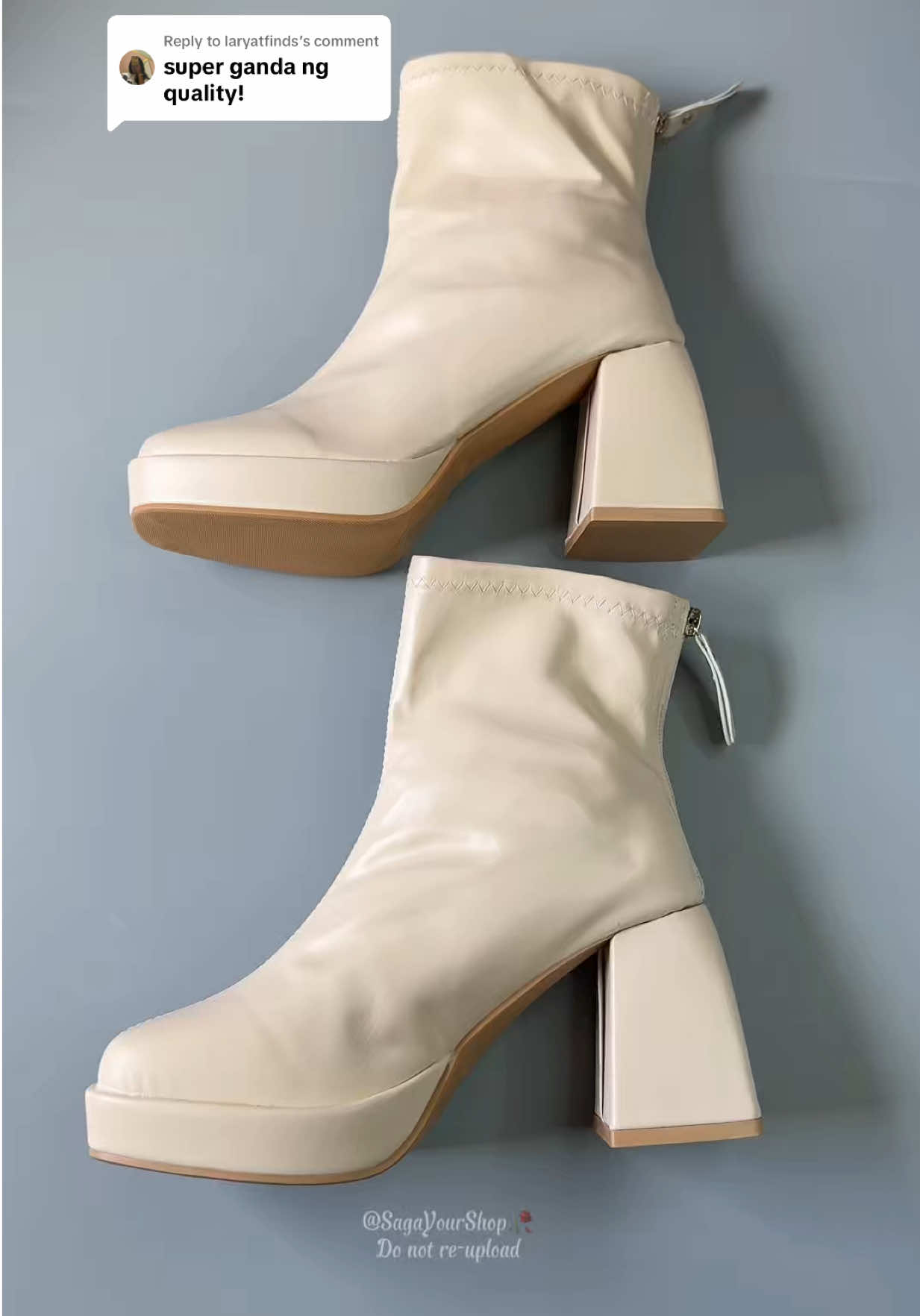 Replying to @laryatfinds ₱300plus lang din po yan,napaka sulit ♡ #boots #leatherboots #womenboots #heels #fyp 